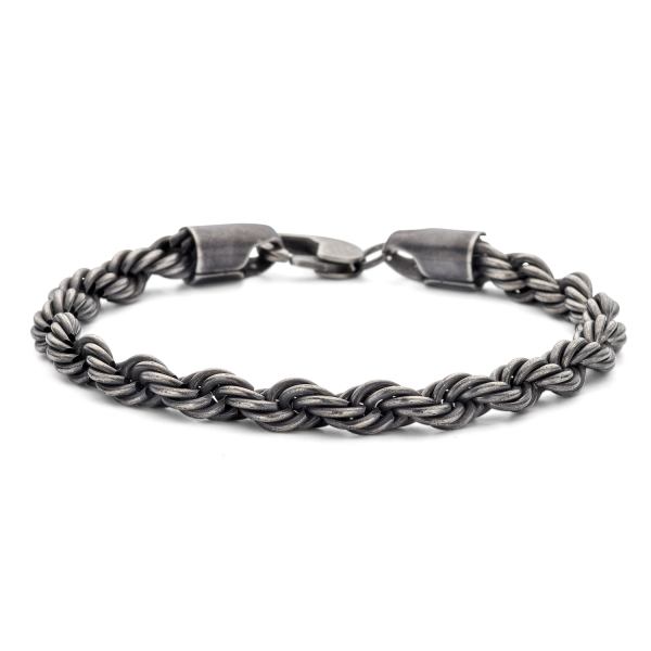 Frank 1967 Armband Edelstahl IPB - 6mm breit - Gedreht - 20,5cm