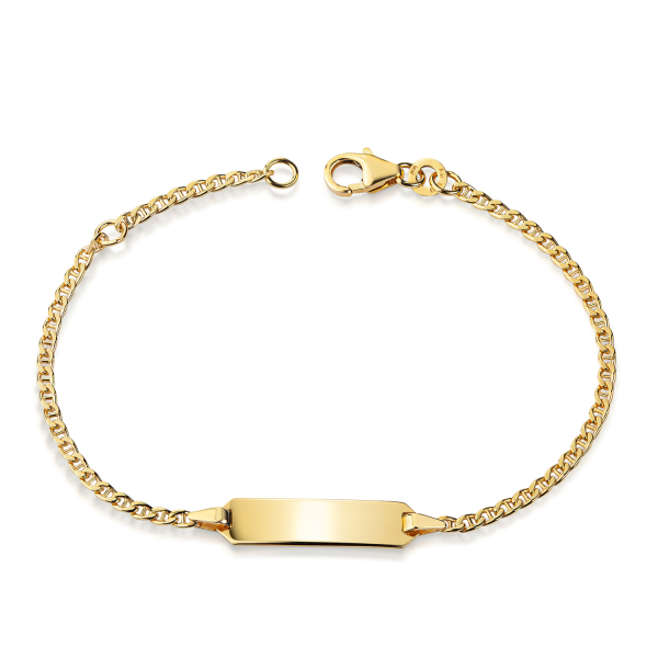 ID-Schildarmband Kinder Gold 333 - Armband 1,9mm