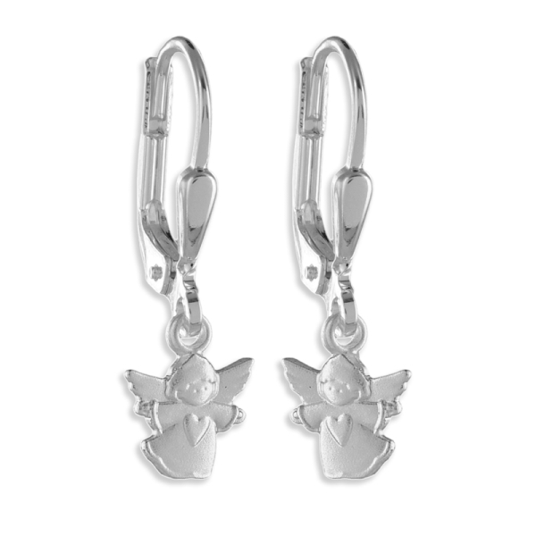 Ohrhänger Engel Silber 925 - Teilmatt