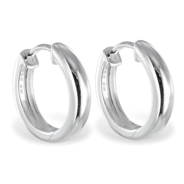 Klappcreolen Silber 925 - Ø 17mm - 3,2mm breit - Hochglanz