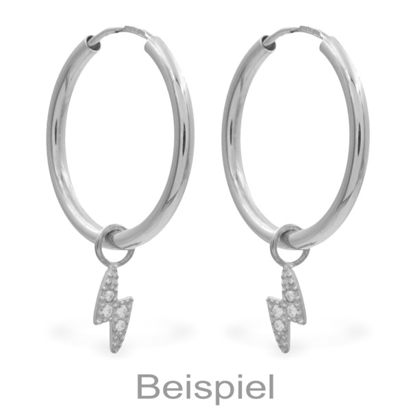 Anhänger Blitz mit 8 Zirkonia für Creolen Silber 925 - Bild 3