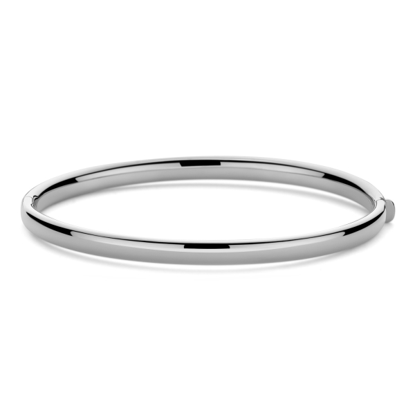Armreif Silber 925 rhodiniert - 4mm breit - 50x60mm - Abgerundet