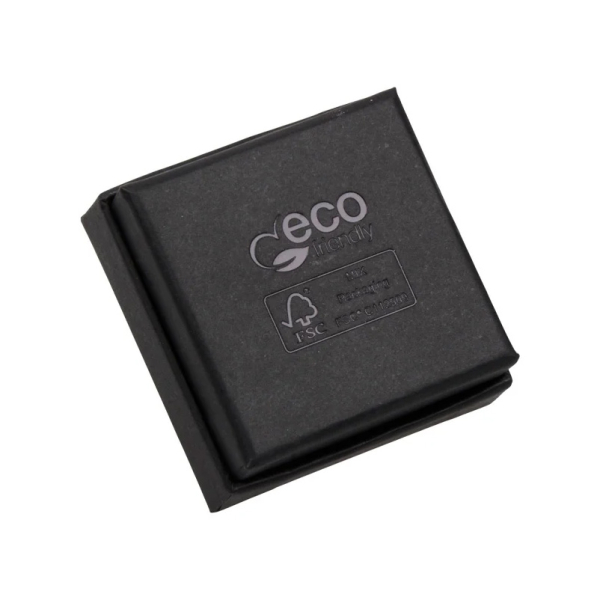 ECO Etui für Ohrringe und Halsketten 50x50x20mm - Schwarz oder Weiß - Bild 4