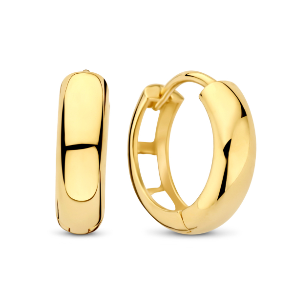 Klappcreolen Gold 585 - Ø 13mm - Hochglanz - 3,6mm breit