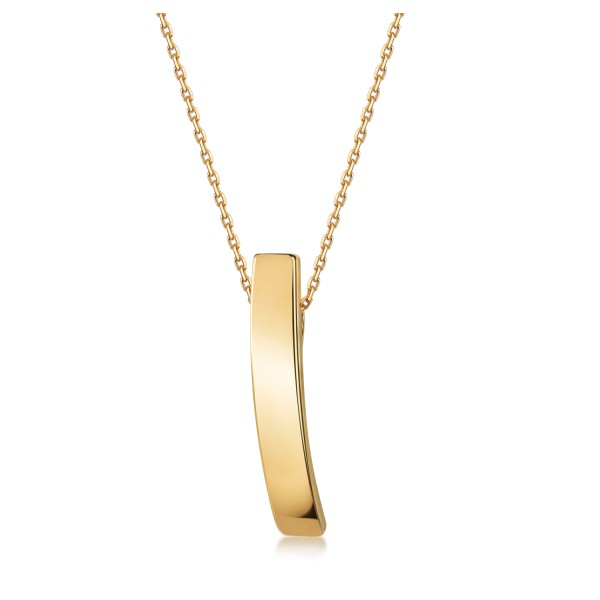 Collier mit Anhänger Silber 925 vergoldet - Anhänger 4,5x27,8mm