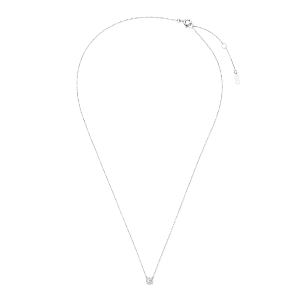 Collier Zirkonia 4mm Weißgold 585 - Ankerkette 43cm mit Zwischenösen - Bild 2