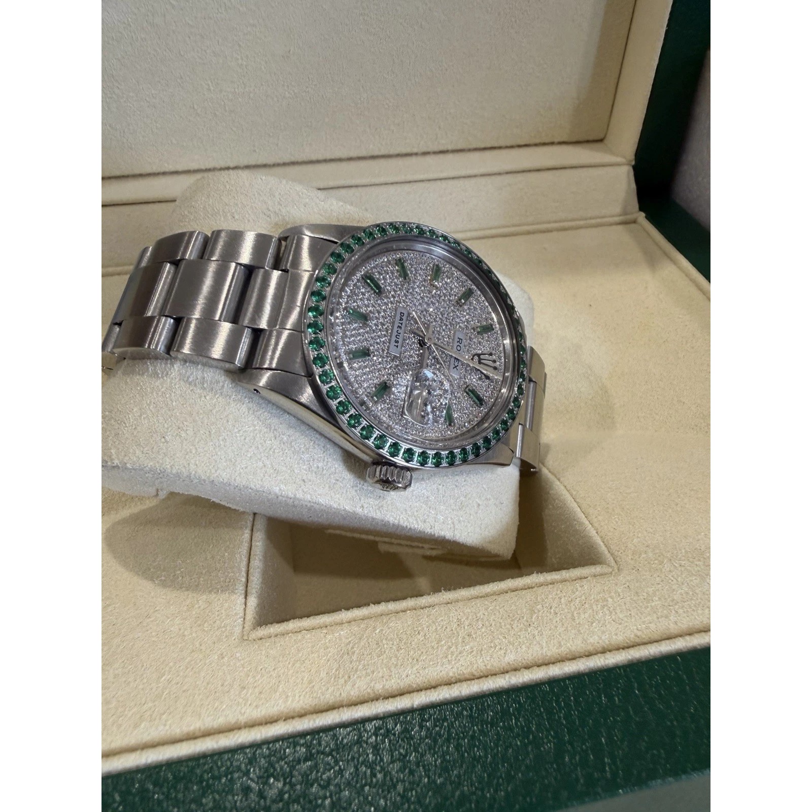 Rolex Datejust 16030 36mm - Custom Green Pavé - Automatik - 1983 - Bild 8