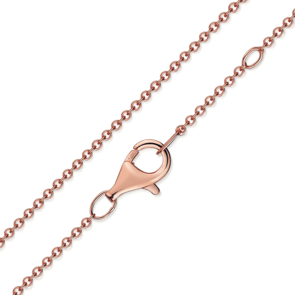 Ankerkette Silber 925 rosé vergoldet - 1,2mm breit - 3 Milliemes