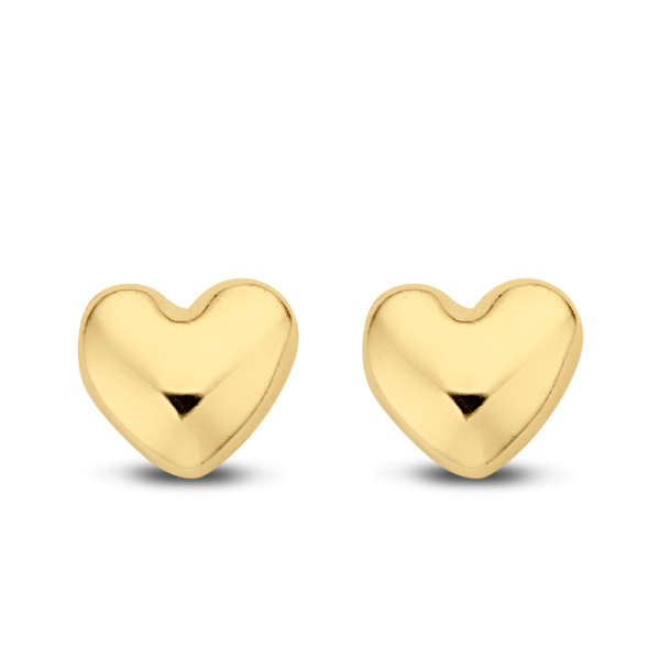 Ohrstecker Herz Gold 585 - Hochglanz - 4,1x3,7mm