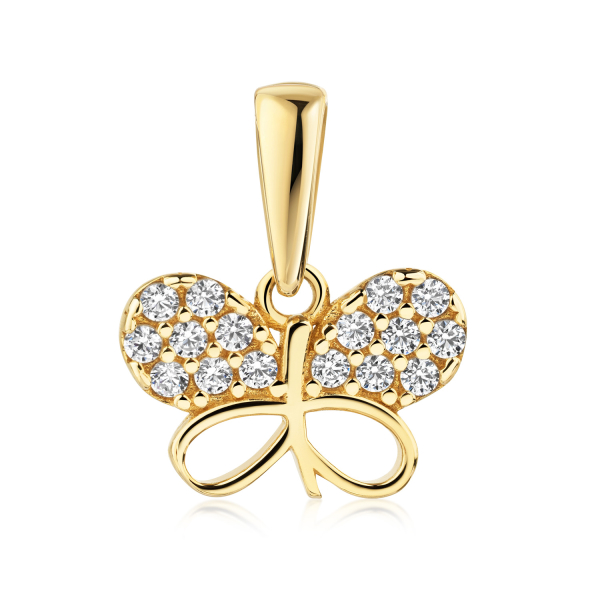 Anhänger Schmetterling Gold 333 - Zirkonia