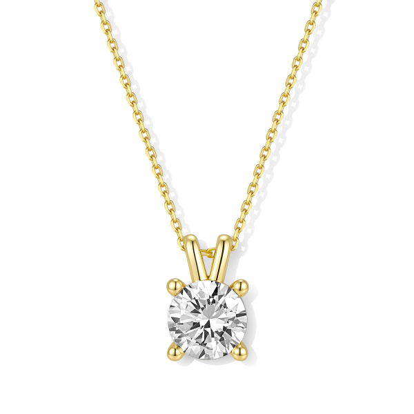 Collier Silber 925 mit 7 Zirkonia - vergoldet oder rhodiniert - 45cm