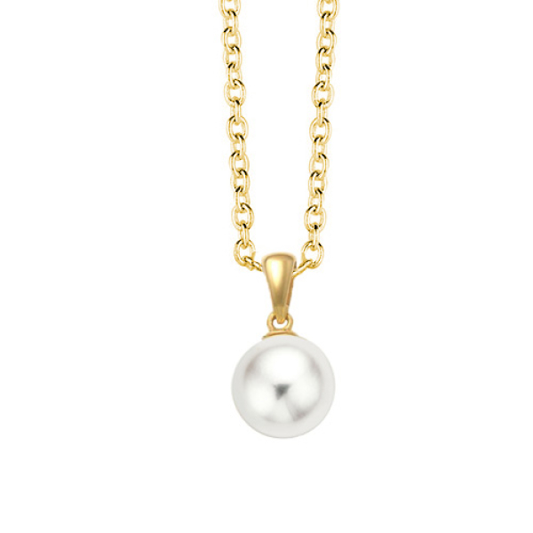 Collier mit Süßwasser-Zuchtperle Gold 585 - 7mm
