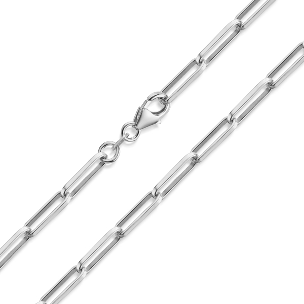 Paperclip Gliederkette Silber 925 - 45cm - 3,3mm breit