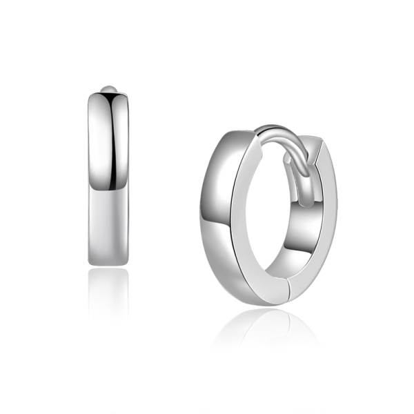 Klappcreolen Silber 925 - Ø 11mm - 2,2mm breit