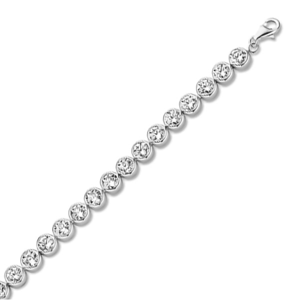 Lovebird Tennis-Armband mit Zirkonia Edelstahl - 5,3mm breit
