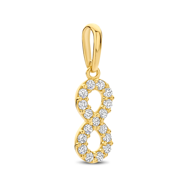 Anhänger Infinity Gold 585 - 17 Zirkonia - Bild 2