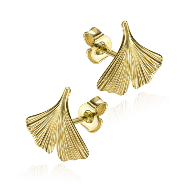 Ohrstecker Ginkgoblatt Gold 333 - 12,00x12,00mm