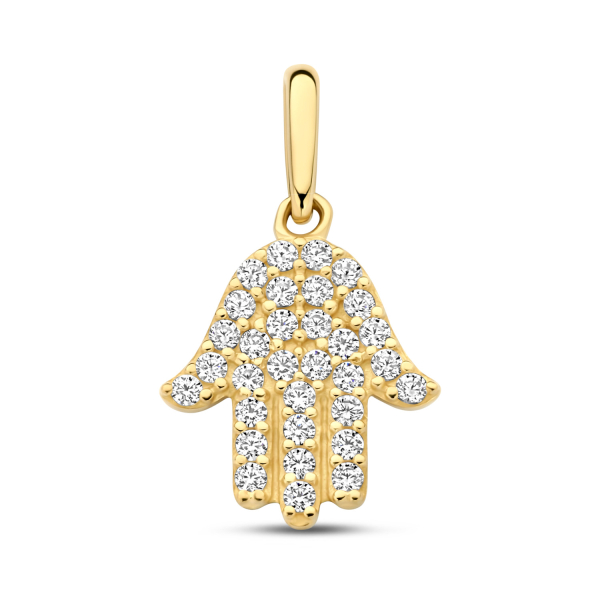 Anhänger Hand Gold 585 - 32 Zirkonia