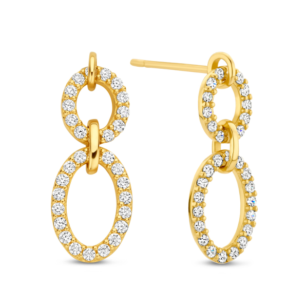Ohrstecker mit 62 Zirkonia Gold 585