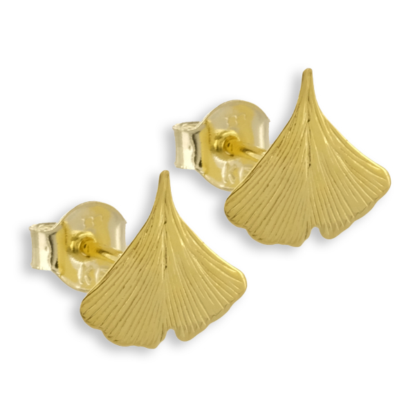 Ohrstecker Ginkgoblatt Gold 333 - 9x9mm