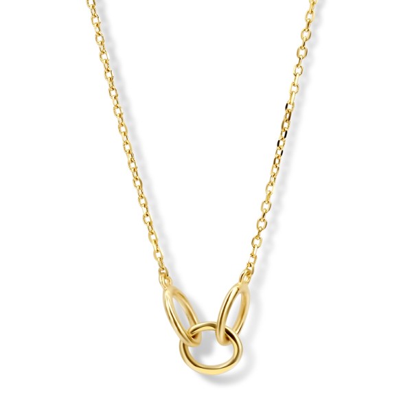 Collier mit Glieder-Anhänger Gold 585 - Kettenglieder 5,5x4mm
