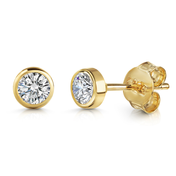 Ohrstecker mit Zirkonia 4mm Gold 333