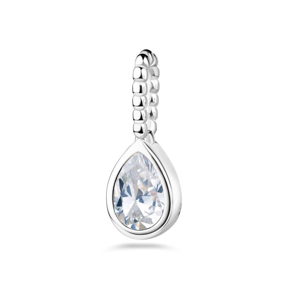 Anhänger Tropfen Silber 925 - Zirkonia Weiß