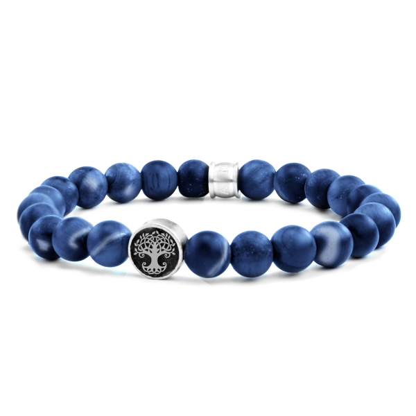 Frank 1967 Armband Edelstahl IPS - Sodalith 8mm mit Zwischenteil 11mm