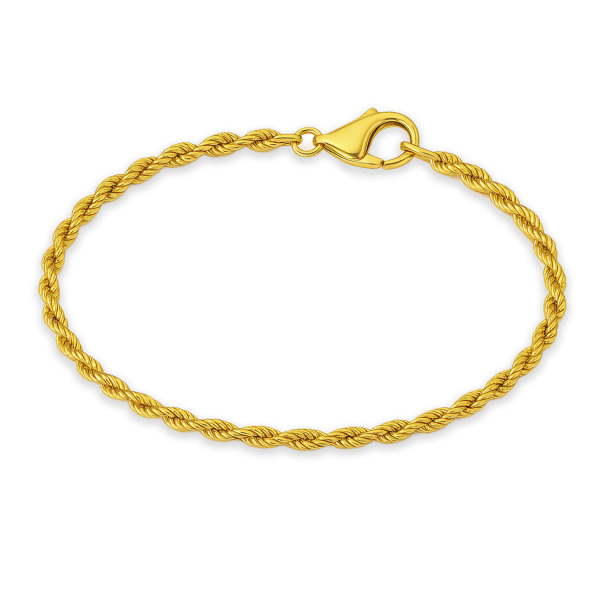 Kordelarmband Gelbgold 585 - 1,7mm breit - 18,5cm