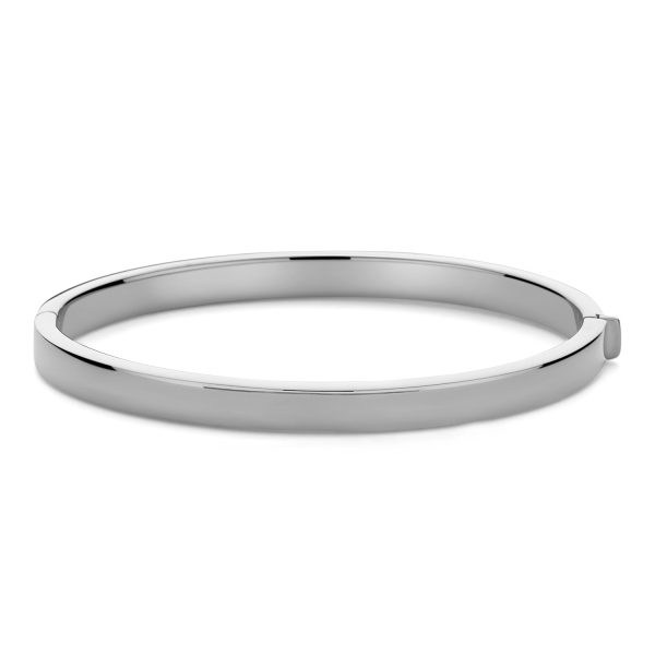 Armreif Silber 925 rhodiniert - 5mm breit - 50x60mm - Kantig
