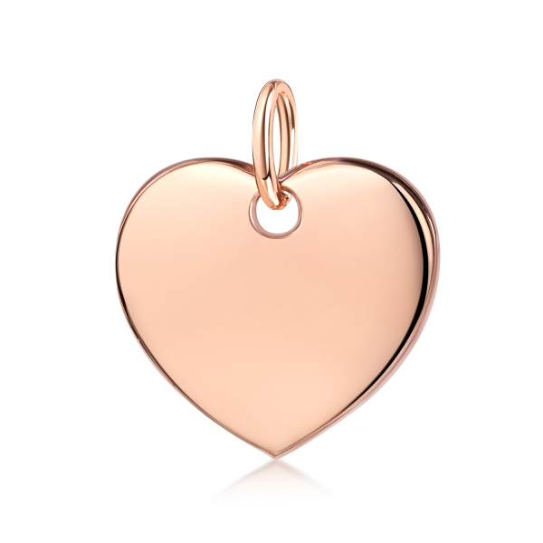 Anhänger Herz Silber 925 rosévergoldet - 15x13mm