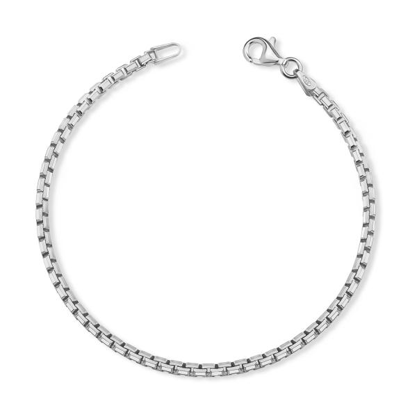 Venezianerarmband Silber 925 - 2,5mm breit - 8-seitig diamantiert