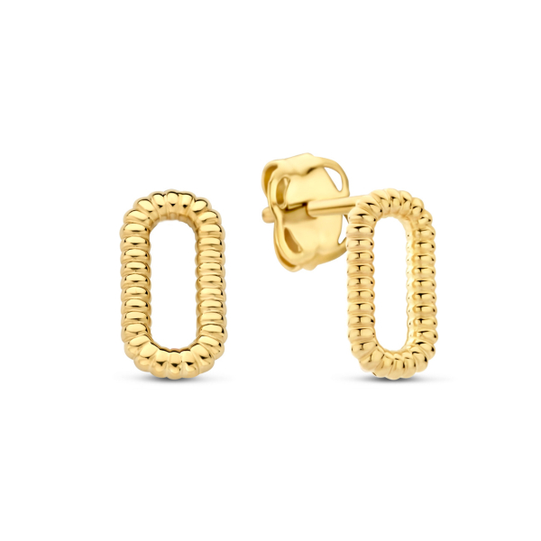 Ohrstecker Oval Gold 585 - Hochglanz - 6,9x3,5mm