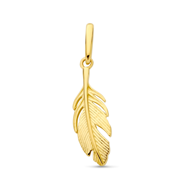 Anhänger Feder Gold 585