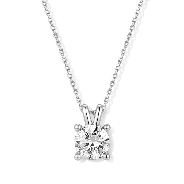 Collier Silber 925 mit 7 Zirkonia - vergoldet oder rhodiniert - 45cm - Bild 2