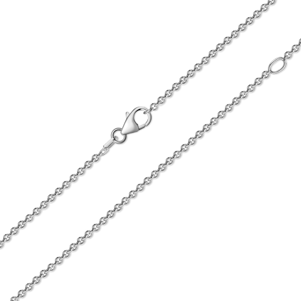 Ankerkette rund Platin 950 - 1,1mm breit - Karabinerverschluss