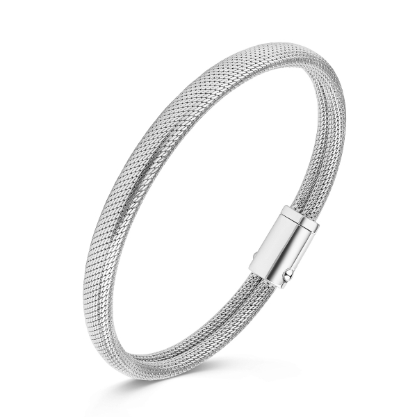 Milanaise-Armband Silber 925 - 18cm - Magnetverschluss