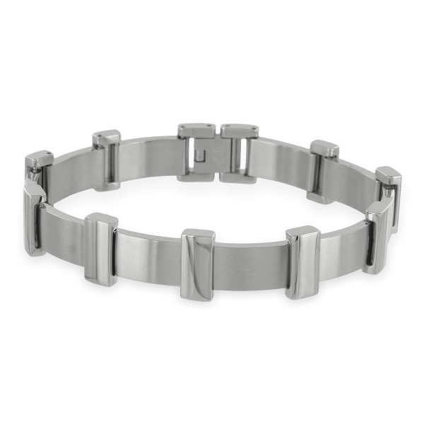 Armband Edelstahl teilmatt - 13mm breit