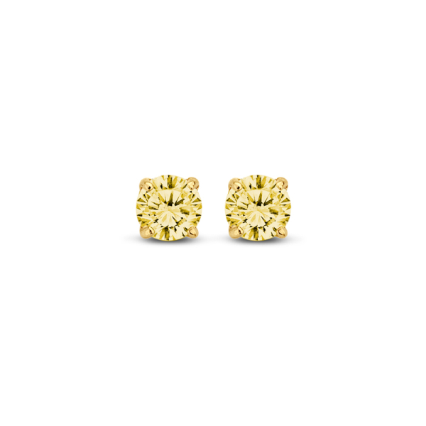 Ohrstecker Zirkonia Gelb Gold 585 - 3mm