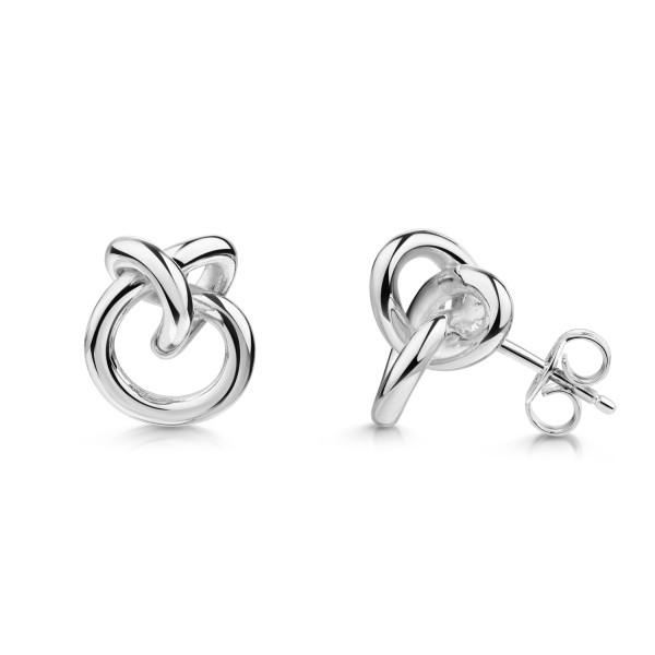 Ohrstecker Knoten Silber 925 - 12x10mm