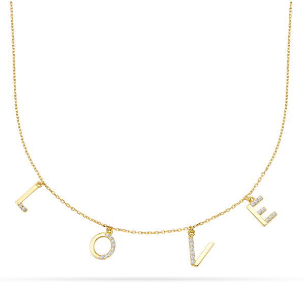 Collier LOVE Gold 333 - Buchstaben mit Zirkonia