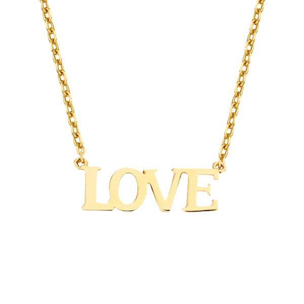 Collier LOVE Gold 585 - Zwischenteil 13x5mm