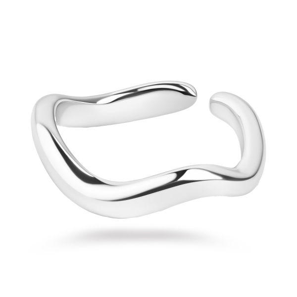 Offener massiver Damenring Organic Style Silber 925 - Hochglanz poliert - Bild 2