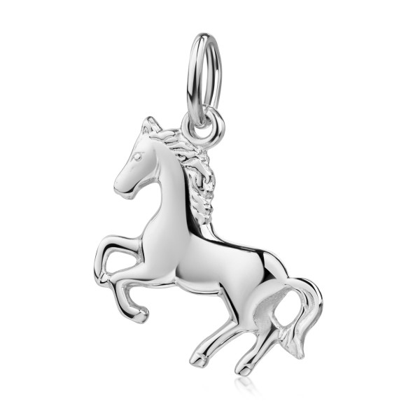 Anhänger Pferd Silber 925 - Hochglanz - 15,5x12,8mm