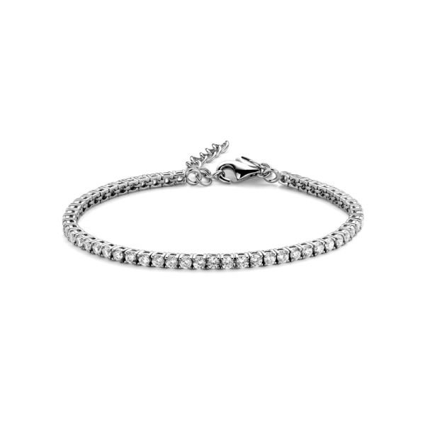 Tennisarmband Zirkonia Silber 925 rhodiniert - Zirkonia 3mm - 3,2mm breit