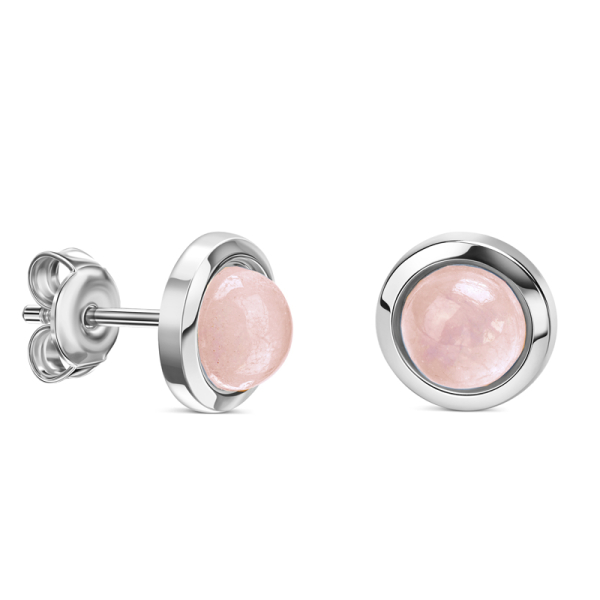 Ohrstecker mit Chalcedon Silber 925 - Rosa