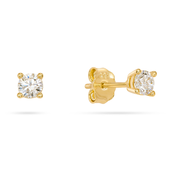 Ohrstecker Solitär Gold 333 - Zirkonia - Krappenfassung