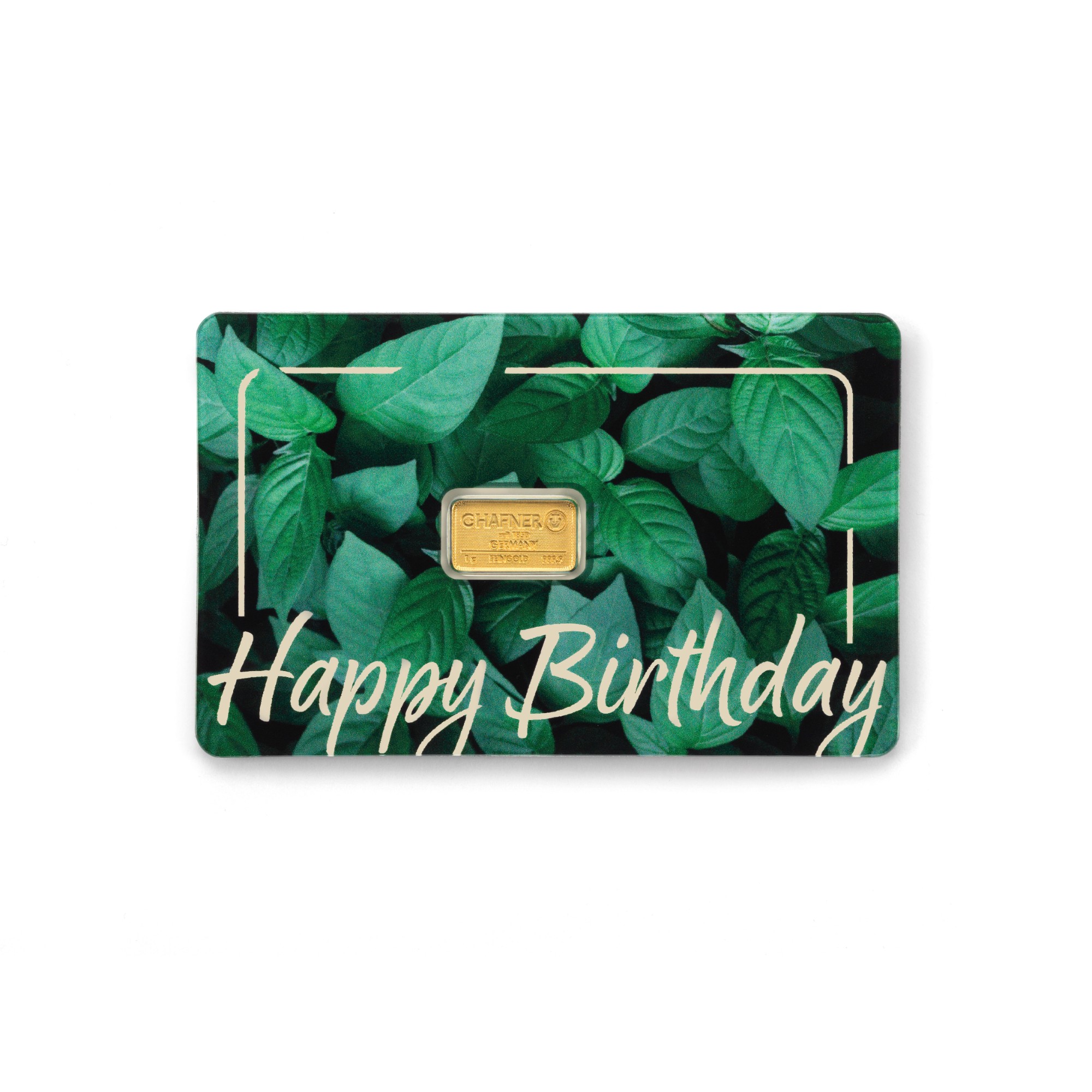 1g Goldbarren Happy Birthday - 999,9 Feingold - Geburtstagsgeschenk
