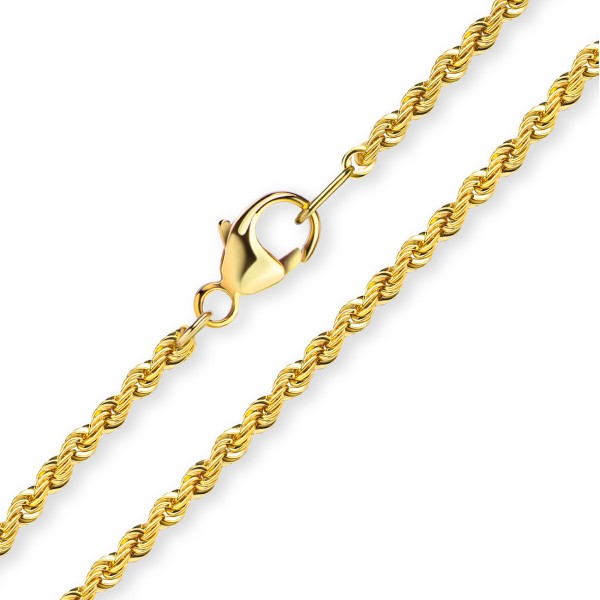 Kordelkette Gelbgold 333 - Leicht gefertigt - 2,2mm breit - 42cm