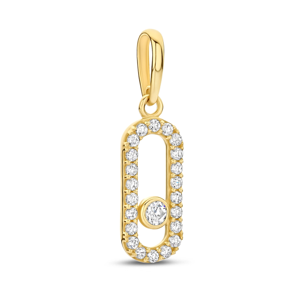 Anhänger Oval Gold 585 - 23 Zirkonia - Bild 2